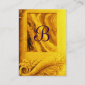 CORNUCOPIA MONOGRAM, hellgoldgelb, grau Visitenkarte (Rückseite)