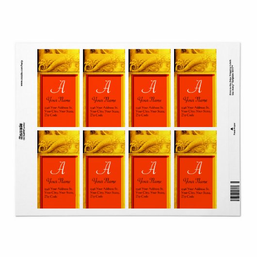 CORNUCOPIA MONOGRAM, hellgoldgelb orange (Vorne)