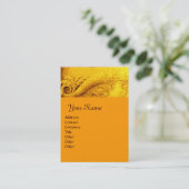 CORNUCOPIA MONOGRAM, hellgoldgelb orange Visitenkarte (Stehend Vorderseite)