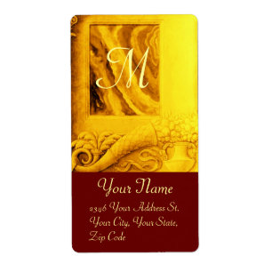 CORNUCOPIA MONOGRAM, hellgoldgelb rot