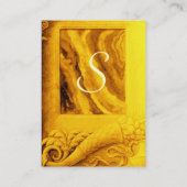 CORNUCOPIA MONOGRAM, hellgoldgelb, rot Visitenkarte (Rückseite)