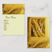 CORNUCOPIA MONOGRAM, hellgoldgelb Visitenkarte (Vorne/Hinten)