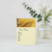 CORNUCOPIA MONOGRAM, hellgoldgelb Visitenkarte (Stehend Vorderseite)