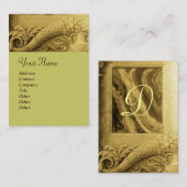 CORNUCOPIA MONOGRAM, hellgoldgelb Visitenkarte (Vorne/Hinten)