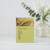 CORNUCOPIA MONOGRAM, hellgoldgelb Visitenkarte (Stehend Vorderseite)