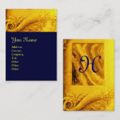 CORNUCOPIA MONOGRAM, hellgoldgelb Visitenkarte (Vorne/Hinten)