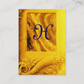 CORNUCOPIA MONOGRAM, hellgoldgelb Visitenkarte (Rückseite)