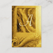 CORNUCOPIA MONOGRAM, hellgoldgelb Visitenkarte (Rückseite)