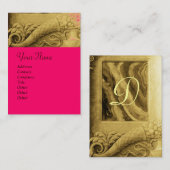 CORNUCOPIA MONOGRAM, hellgoldgelb Visitenkarte (Vorne/Hinten)