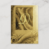 CORNUCOPIA MONOGRAM, hellgoldgelb Visitenkarte (Rückseite)
