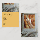 CORNUCOPIA MONOGRAM, hellgoldgelb Visitenkarte (Vorne/Hinten)