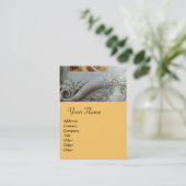 CORNUCOPIA MONOGRAM, hellgoldgelb Visitenkarte (Stehend Vorderseite)