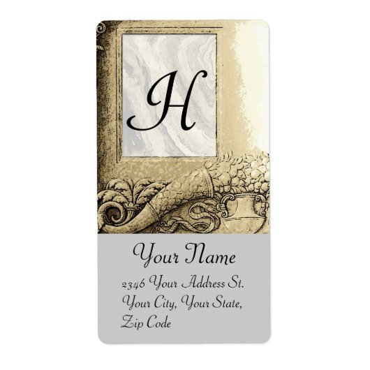 CORNUCOPIA MONOGRAM , schwarz-weiß grau (Vorne)