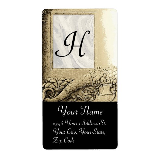 CORNUCOPIA MONOGRAM , schwarz-weiß grau (Vorne)