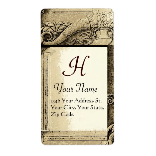 CORNUCOPIA MONOGRAM , schwarz-weiß grau (Vorne)