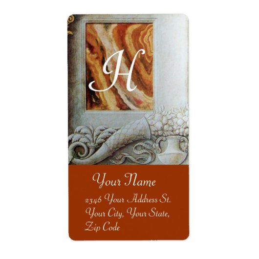 CORNUCOPIA MONOGRAM , schwarz-weiß, graubraun (Vorne)