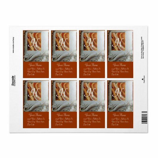 CORNUCOPIA MONOGRAM , schwarz-weiß, graubraun (Vorne)