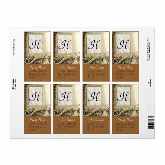 CORNUCOPIA MONOGRAM , schwarz-weiß, graubraun (Vorne)