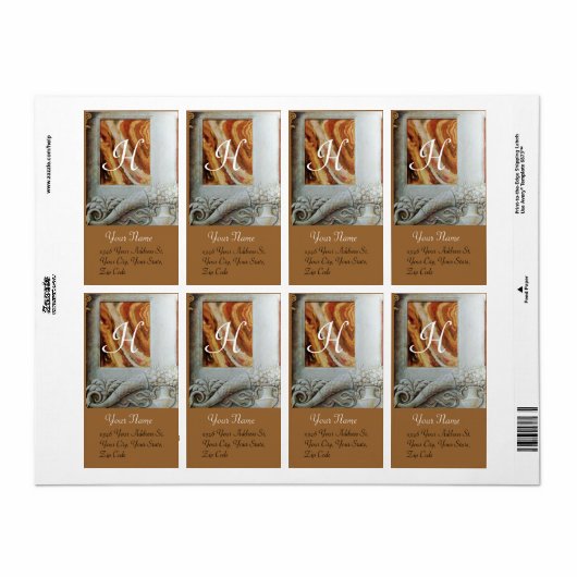 CORNUCOPIA MONOGRAM , schwarz-weiß, graubraun (Vorne)