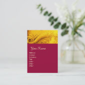 CORNUCOPIA MONOGRAMM, hellgoldgelb rot Visitenkarte (Stehend Vorderseite)