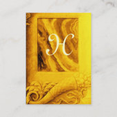 CORNUCOPIA MONOGRAMM, hellgoldgelb rot Visitenkarte (Rückseite)