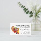 Cornucopia Obst und Gemüse produzieren Markt Visitenkarte (Stehend Vorderseite)