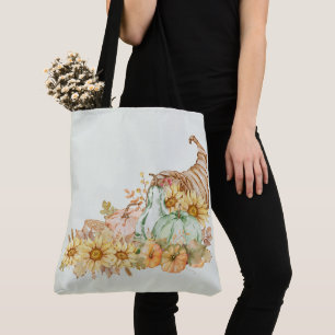 Cornucopia, Pumpkins und Sonnenblumen Tasche