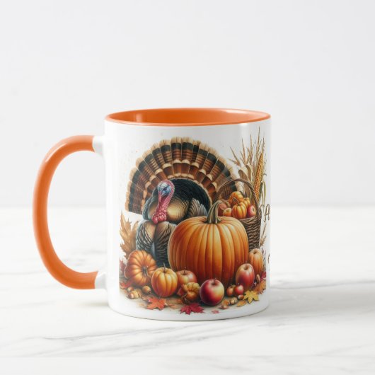 Cornucopia Puten Thanksgiving Combo Tasse (Links)