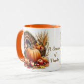 Cornucopia Puten Thanksgiving Combo Tasse (Vorderseite Links)