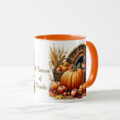 Cornucopia Puten Thanksgiving Combo Tasse (VorderseiteRechts)