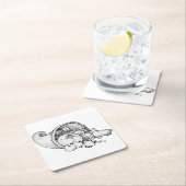 Cornucopia Rechteckiger Pappuntersetzer (Vor Ort)