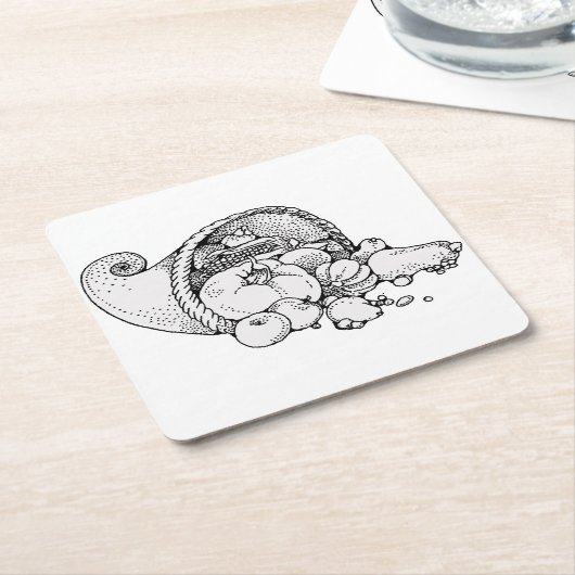 Cornucopia Rechteckiger Pappuntersetzer (angewinkelt)