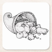 Cornucopia Rechteckiger Pappuntersetzer (Vorderseite)