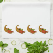 Cornucopia Row Weiße Küchentücher (Gefaltet)
