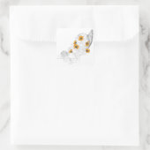 Cornucopia Sunflowers Pumpkins Quadratischer Aufkleber (Tasche)