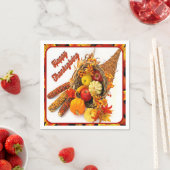 Cornucopia Thankgiving Dinner Napkins Serviette (Beispiel)
