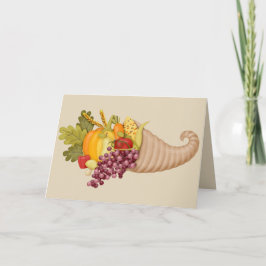 Cornucopia Thanksgiving card customize Feiertagskarte