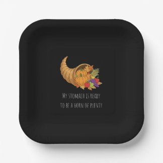 Cornucopia Thanksgiving-Grafik Pappteller