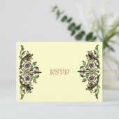Cornucopia Vintag Erntedank RSVP Cards (Stehend Vorderseite)