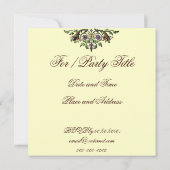 Cornucopia Vintager Erntedank Einladung (Rückseite)