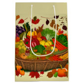 Cornucopia voll mit Gemüse Mittlere Geschenktüte (Rückseite)