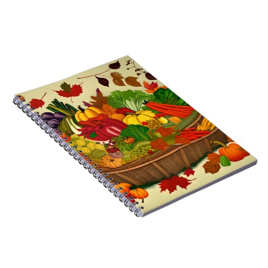 Cornucopia voll mit Gemüse Notizblock (Rechte Seite)