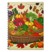 Cornucopia voll mit Gemüse Notizblock (Vorderseite)