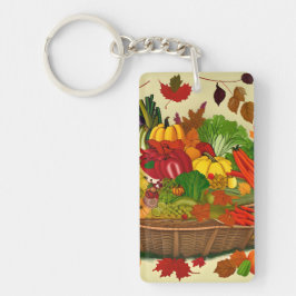 Cornucopia voll mit Gemüse Schlüsselanhänger