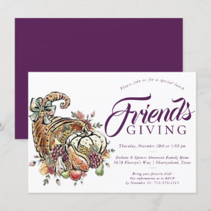 Cornucopie Sublimierung   Plum Friendsgiving Dinne Einladung