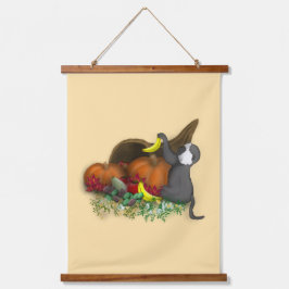 Cornucopie Wandteppich Mit Holzrahmen