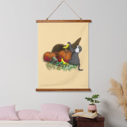 Cornucopie Wandteppich Mit Holzrahmen (Schlafzimmer)