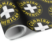 Cornwall Cornish American Flag Geschenkpapier (Rolleneckpunkt)
