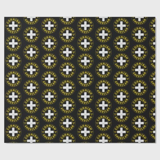 Cornwall Cornish American Flag Geschenkpapier (Flach)