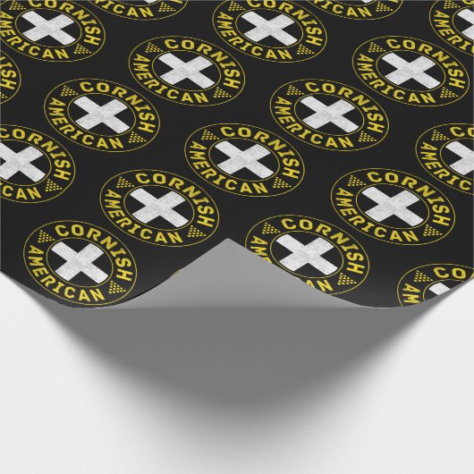 Cornwall Cornish American Flag Geschenkpapier (Ecke)